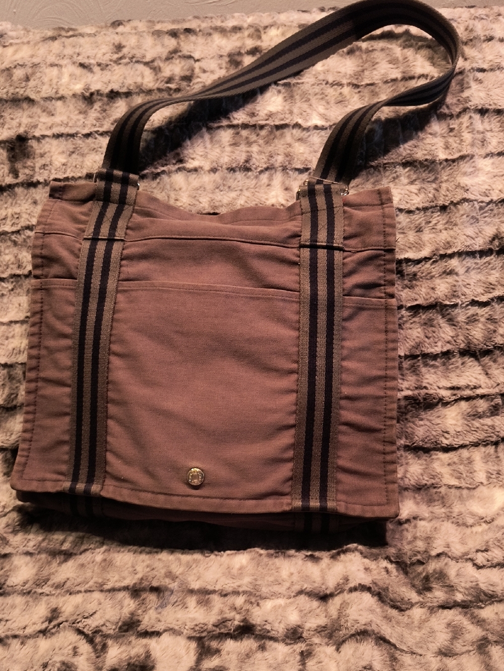 Hermes Fourre Tout Vassus Brown and Black Canvas Messenger Bag Unisex - Picture 3 of 9